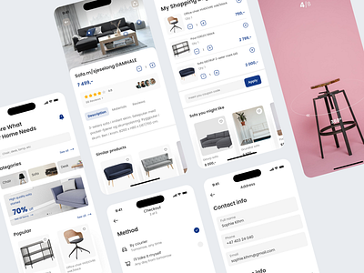 Jysk — eCommerce concept android app app design clean design e commerce ecommerce furniture ios light theme minimal mobile mobile app mobile ui shop store ui ui design ux ux design