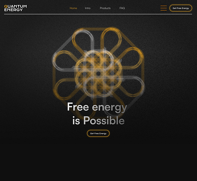 Hero Landingpage for Quantum energy 3d animation branding graphic design hero ui webdesign