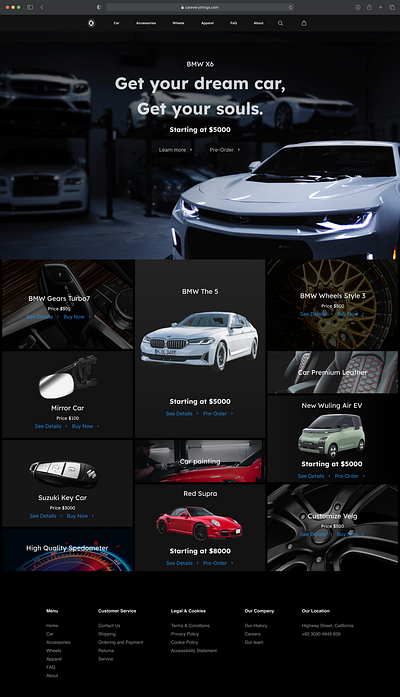 Automotive - Car Webstore automotive car store ui uiux website