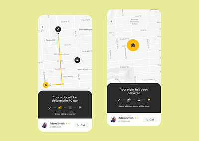 Location Tracker #Day20 daily ui day 20 food delivery app tracker ui design ux design