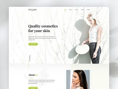 Oriflame beauty design elegance home page layout oriflame ui ux web website