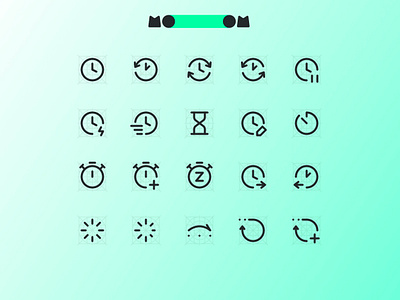 MoooM Day 7 clock design figma icons mooom stopwatch time ui