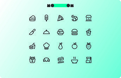 MoooM Day 11 burger design figma food icons mooom pizza shrimp ui