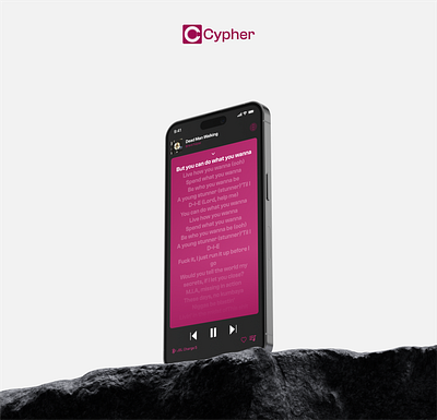 Cypher Music Streaming App app app design design mobile music pages product design ui ux