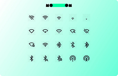 MoooM Day 19 antena bluetooth design figma icons mooom ui wifi