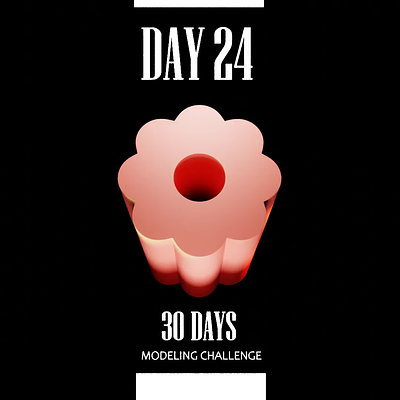 30 days modeling challenge - day 24 3d animatedgif animation b3d blender flower gif motion graphics