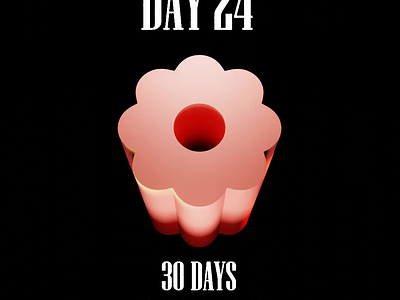 30 days modeling challenge - day 24 3d animatedgif animation b3d blender flower gif motion graphics