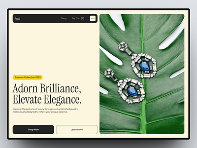 Regal - Jewelry Store Website branding design fashion graphic design jewelry landing page luxury ui web design