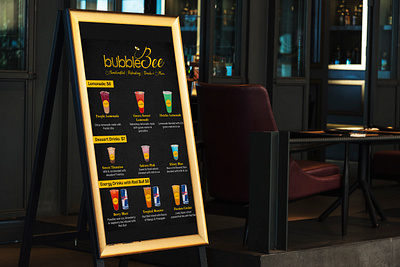 Custom Restaurant Menu design for bubble bee based at USA bubble bee creative menu juice menu menu menu design restaurant restaurant menu design usa restaurant