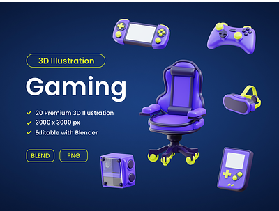 Gaming 3D Icon Set 3d 3d icon 3d icons game game icon gaming icon