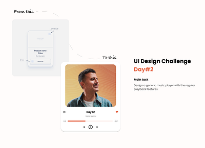Generic Music Player | Day 02 Hype4Academy UI Challenge card card design design challenge hamza namira hype4academy music music player player ui user interface ux
