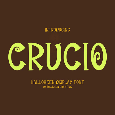 Crucio Display Font branding decorative fantastic font fonts halloween historic horror logo modern font poster sans sans font