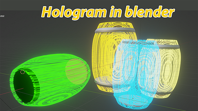 Hologram in blender design 3d 3d animation animation motion graphics