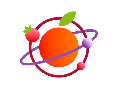 FruitGalaxy branding design fruit fruits galaxy graphic design illustration logo logo design logodesign logos logotype orbit