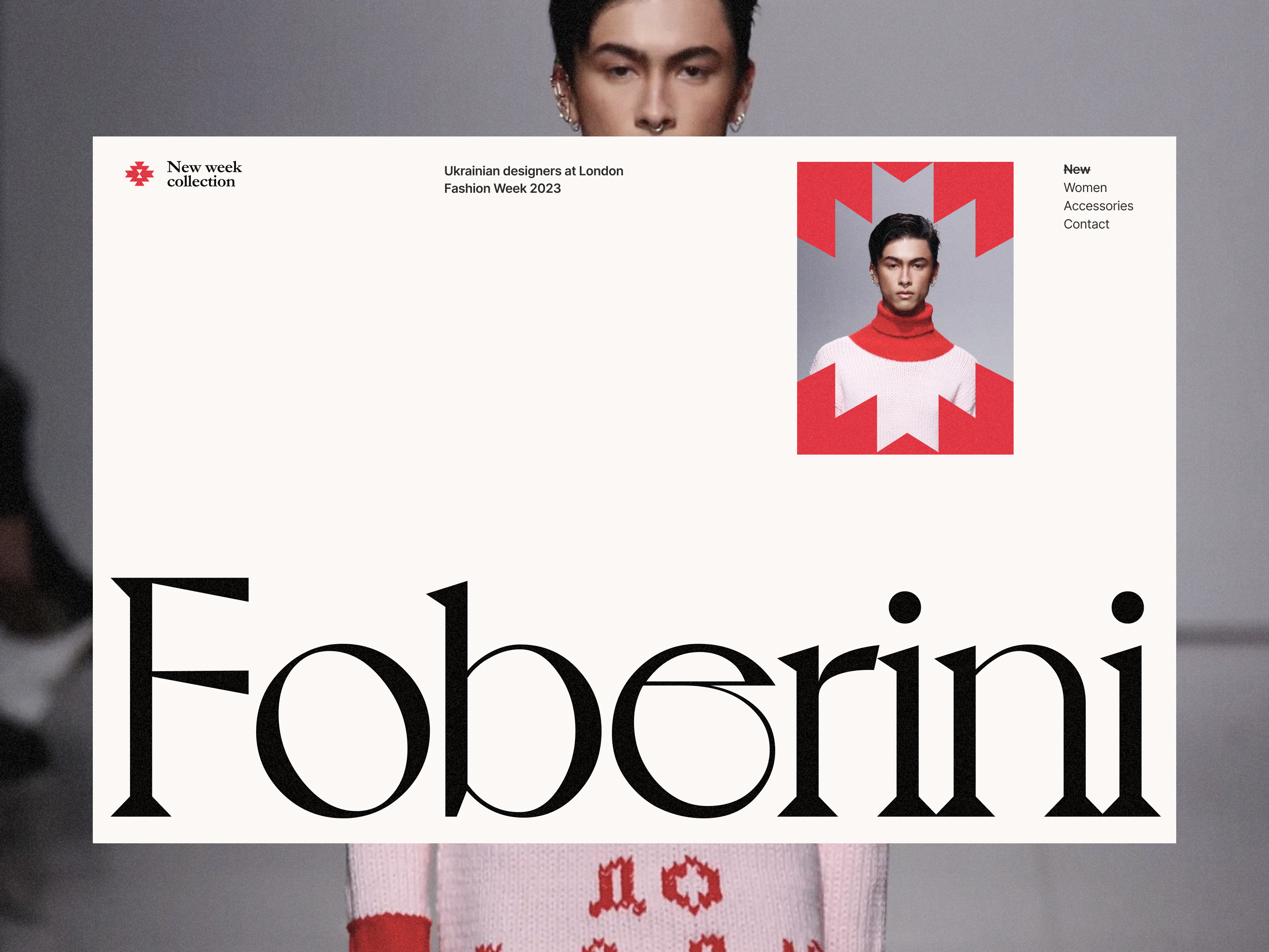 Foberini Website Concept authentic clean clothing brand concept exhibition fashion foberini frontline insider london london fashion week pattern symbol typo ua ukraine viva vogue voyage website
