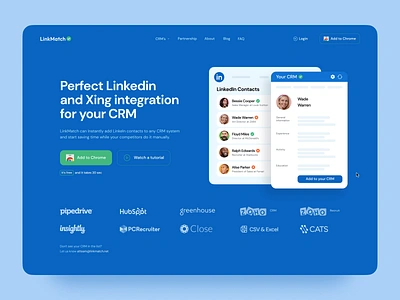 LinkMatch Website Design Animation animation app crm dashboard design extension google chrome interface mobile ui ux web website