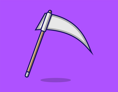 Grim Reaper Scythe Ax Vector Design. cartoon graphic grim reaper icon logo scythe scythe icon vector vector design