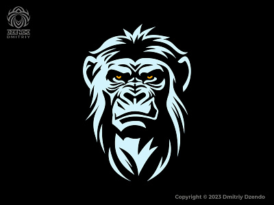 Wise Chimpanzee Logo animal branding chimpanzee logo mascot logo monkey portrait wisdom