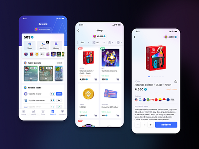 Ambros App - Reward Crypto - Light Theme blockchai coin crypto ecommerce light mobile nft product shop token