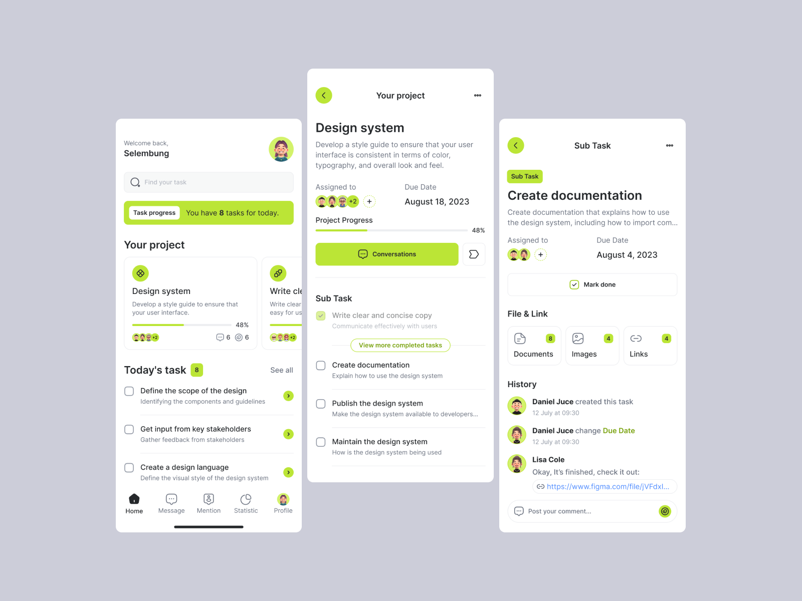 Project Task Management by Ilham Anugrah on Dribbble