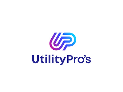 UtilityPro's branding clean geometric gradient logo modern trendy unique
