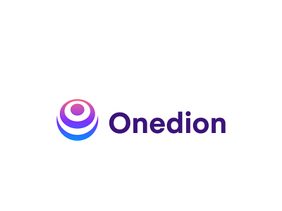 Onedion branding clean geometric gradient identity logo minimal modern simple trendy unique