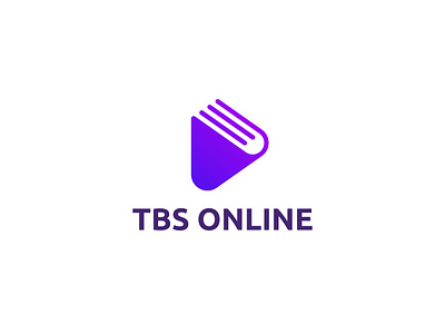 TBS Online branding clean geometric gradient logo minimal modern simple trendy unique