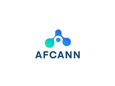 Afcann branding clean geometric gradient logo minimal modern simple trendy unique