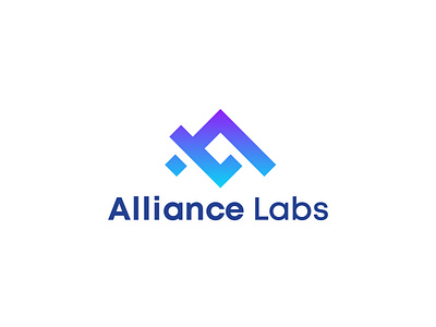 Alliance Labs branding clean geometric gradient logo minimal modern simple trendy unique