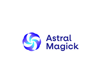 Astral Magick branding geometric gradient logo minimal modern simple trendy unique