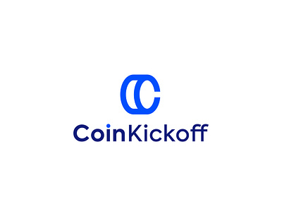 CoinKickoff branding clean geometric logo minimal modern simple trendy unique