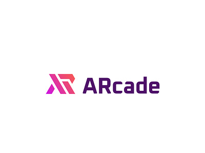 ARcade branding clean geometric gradient logo minimal modern simple trendy unique