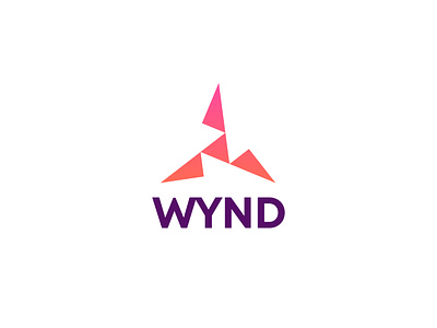 WYND branding clean geometric gradient logo minimal modern simple trendy unique
