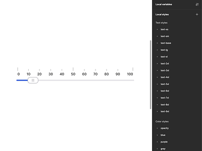 Advanced Slider Component in Figma auto layout components dark mode design design system designer figma interface modular responsive slider ui ui kit ux uxdesign variables web design