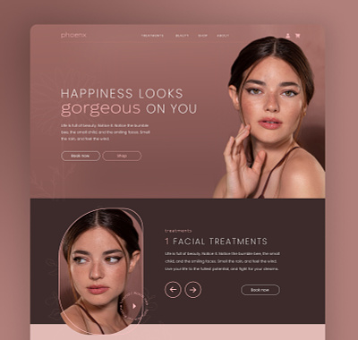 Beauty Webdesign Landing page beauty beauty website female webdesign header header design ui webdesign website