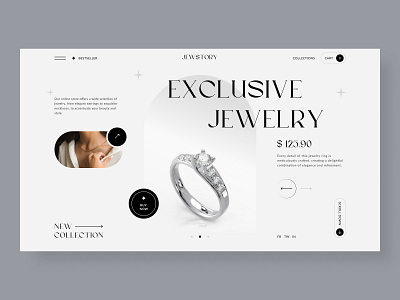Jewelry Store Concept creative design interface jewelry store concept ui (user interface) userexperience ux (user experience) webdesign websitedesign
