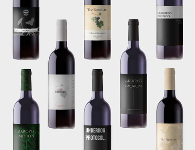WINE LABELS design graphic design illustration label mockup packaging wine
