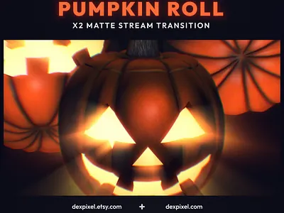Pumpkin Roll Halloween Stream Transition animation design graphic design motion graphics obs stream stream design stream pack stream transition twitch vtuber