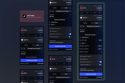 Widgets of Limit app crypto digital limits product design traders trading ui ukraine ux web widgets