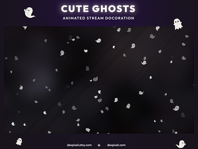 Cute Ghosts Vtuber Animated Stream Decoration animated animation decoration design graphic design stream stream design stream pack twitch vtbuer aesthetics vtuber vtuber assets