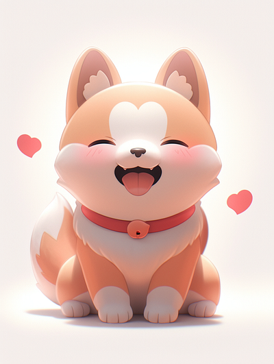 Furry smiling dog dall e