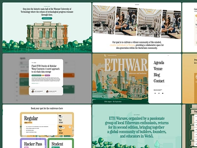 ETH Warsaw Subpages 3d arnold conference cryptocurreny defi eth warsaw ethereum illustration solarpunk subpages toon shader ui ui design web3 website