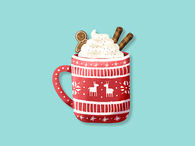 Hot Chocolate Digital Illustration (Procreate) christmas illustration digital illustration illustration