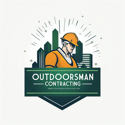 Outdoors Man Contracting construction logo logo design