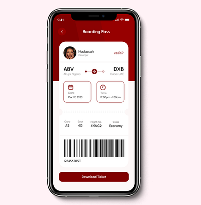 #dailyui 024 - Boarding pass