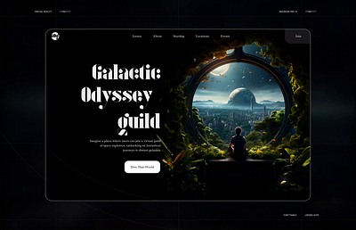 Galactic Odyssey Guild after effects animation desing figma motion graphics protopie prototype ui ux
