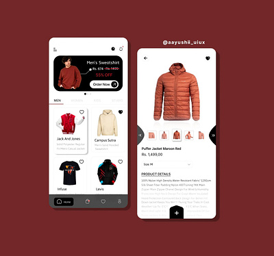 Fashion Mobile App Design adobexd appdesign branding design dribbble figma graphic design graphicdesignui illustration logo ui uiux userexperience