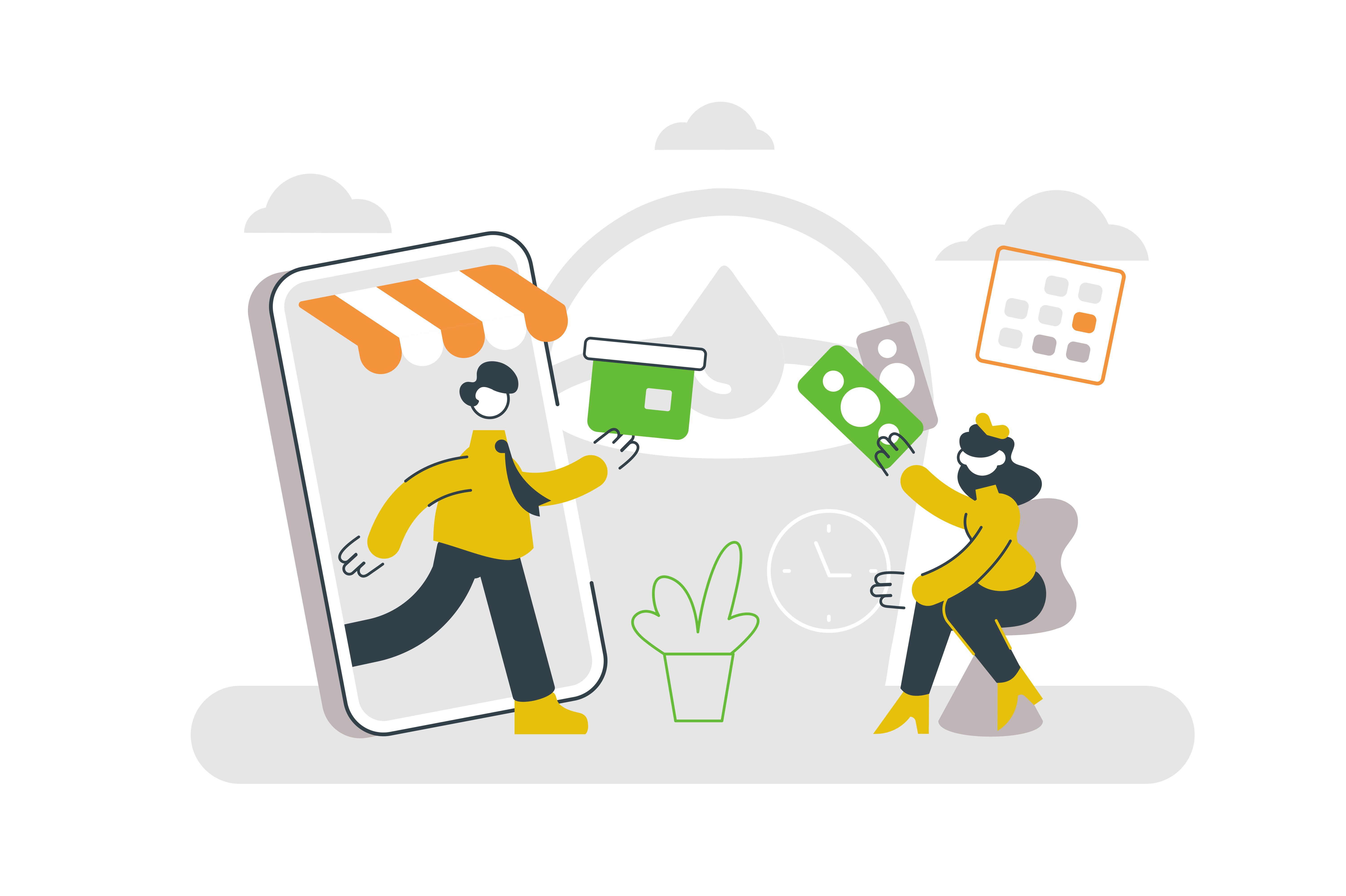 buy now pay later concept business buy buy now pay later buyer character commerce customer design e e commerce flat illustration marketing online pay shop shopping subscription targeting vector