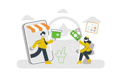 buy now pay later concept business buy buy now pay later buyer character commerce customer design e e commerce flat illustration marketing online pay shop shopping subscription targeting vector
