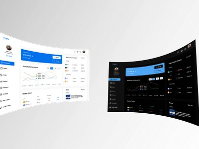 Crypto Exchange Web Dashboard- UI Design blockchin crypto dashboard design ui ux